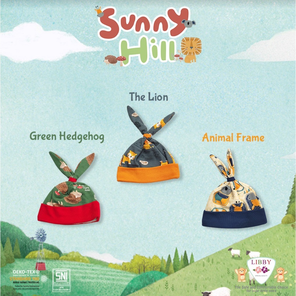 Libby - Sunny Hill | 3pcs Topi Bayi Kelinci