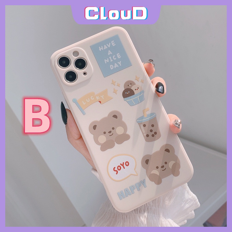 Casing Samsung A11 A13 A12 A31 A03S A21S A03 A53 A71 A51 A20S A50 A30S A33 A50S A10S A70 A32 A52S A22 M22 M32 Motif Beruang Putih