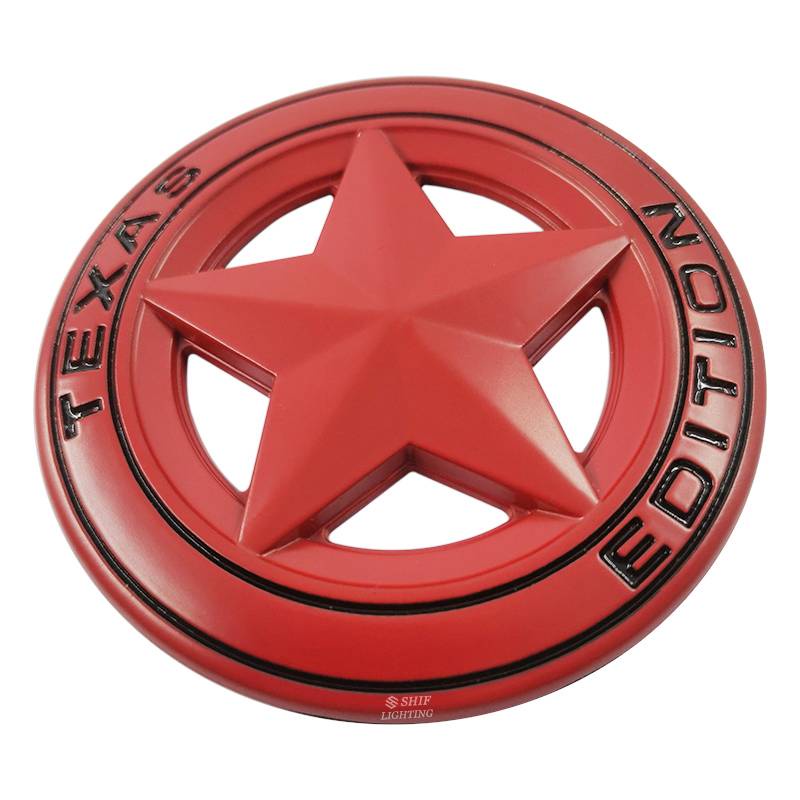 1 x Metal Red Texas A Star Edition Logo Car Auto Rear Trunk Decorative Emblem Sticker Badge Decal FORD