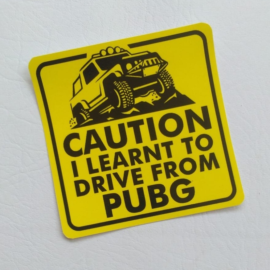 Stiker Belajar Mengemudi PUB G Mobile PUBGM PUBG