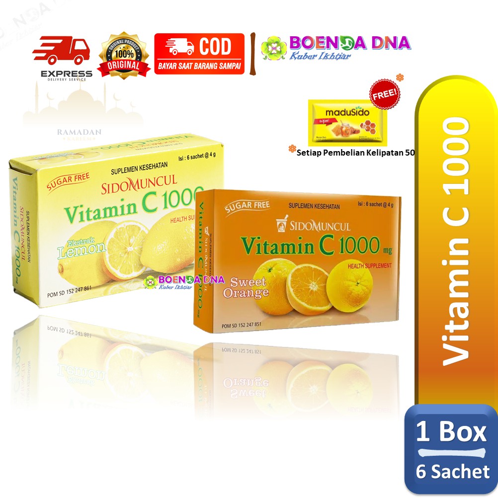 Beli Vitamin C 1000mg Sidomuncul 1pack 6sachet Seetracker Indonesia