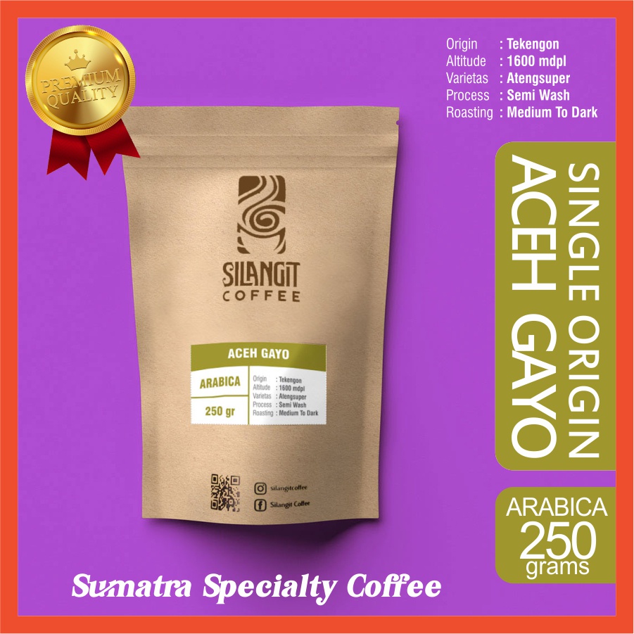 

ARABICA ACEH GAYO Bubuk 250gr by Silangit Coffee