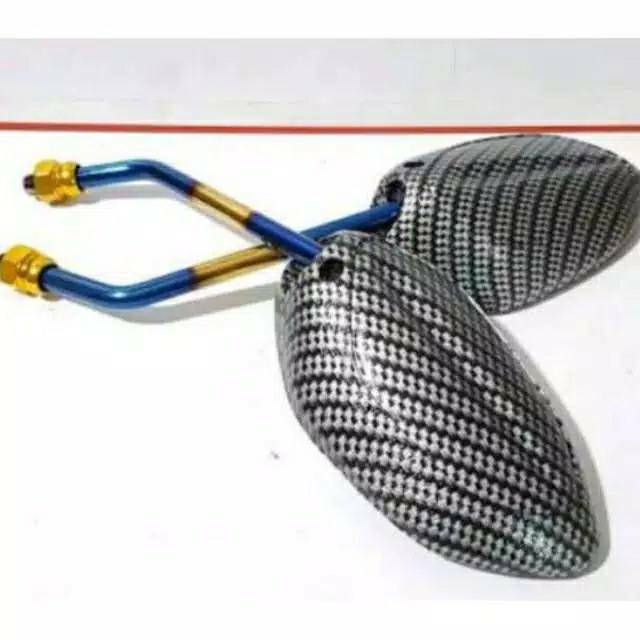 SPION CARBON TWOTONE MODEL STANDAR BEAT VARIASI HONDA VARIO SCOOPY SUPRA KHARISMA DLL