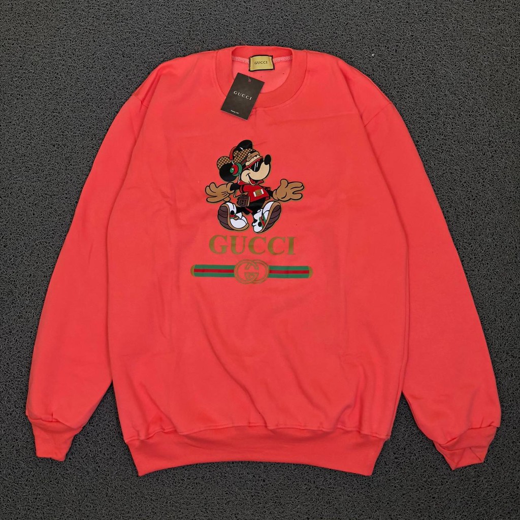 Sweater Gucci Mickey Mouse Hip Hop Red
