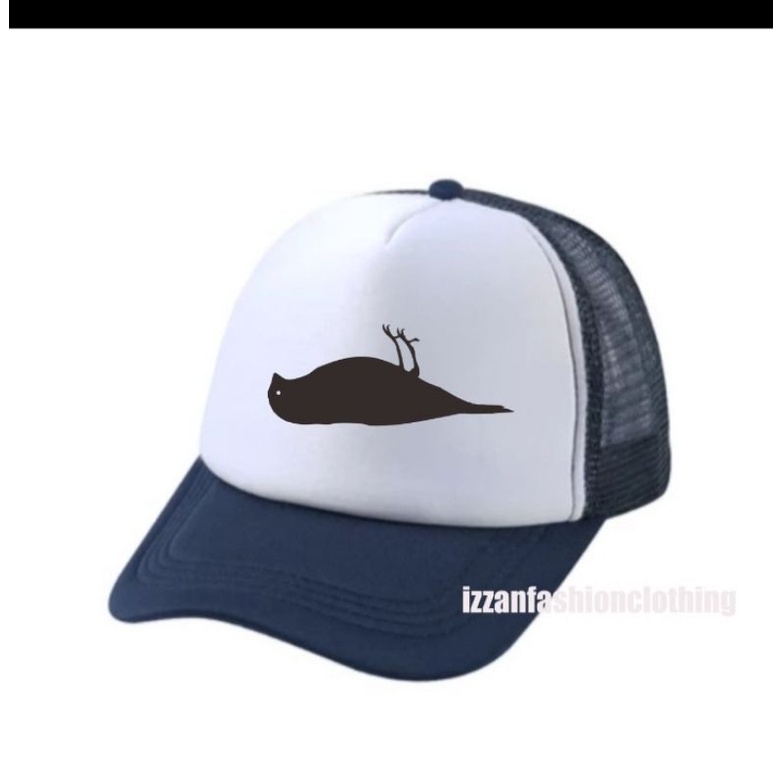 Topi trucker hat jaring premium custom atticus logo