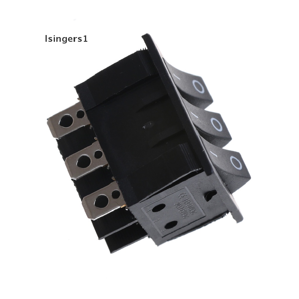 (lsingers1) Kcd3 34x40 Saklar Rocker Switch 9 Pin 2 Posisi Warna Hitam