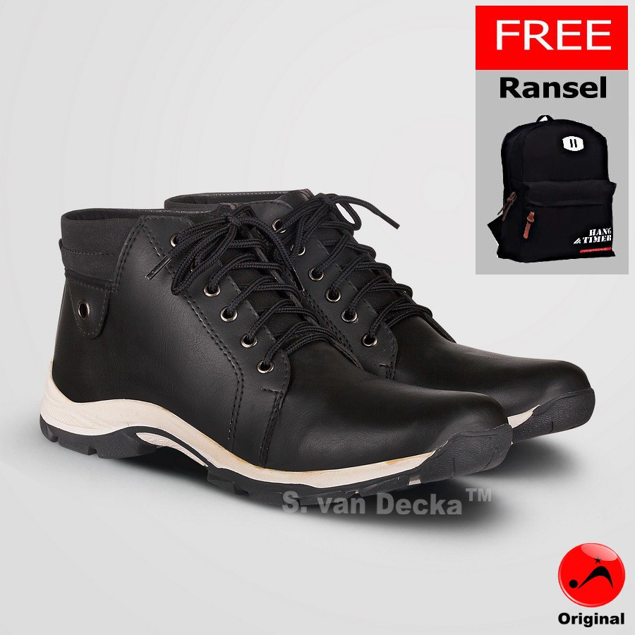 S. van Decka WR022 + Free Ransel (2 in 1) Sepatu Kasual Pria