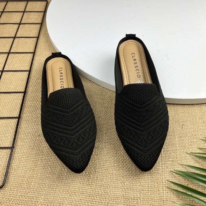 MARASYAFFA - SEPATU FLAT RAJUT WANITA IMPORT SF55