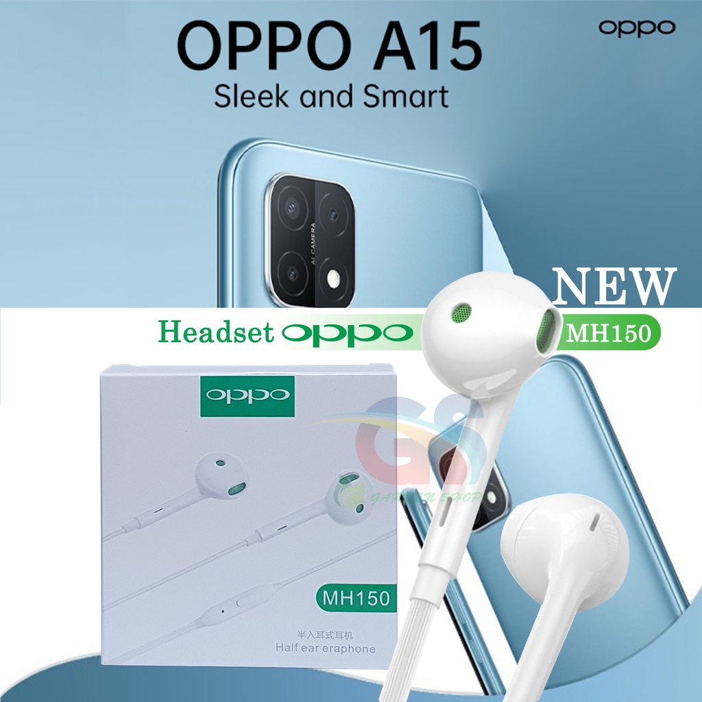 [ORI] Headset Oppo MH150 Original 100% Earphone Stereo Bass