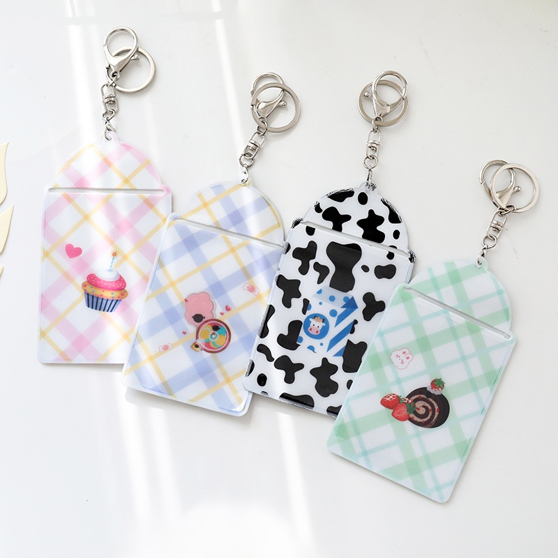 KPOP Card Holder Wanita Keyring Dengan Motif Tempat Photocard