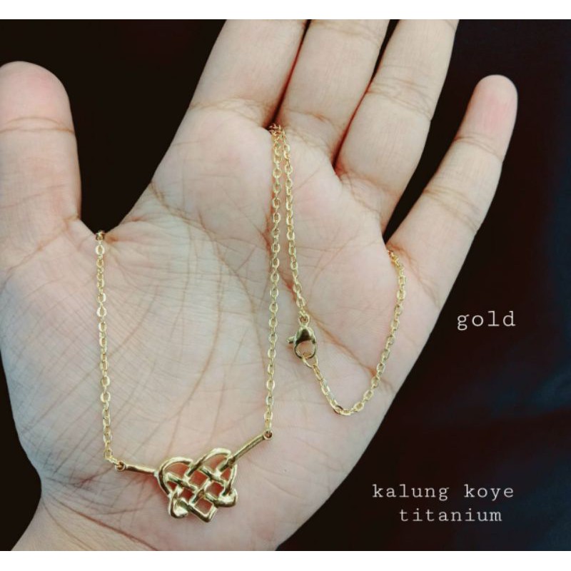 KALUNG TITANIUM VIRAL MOTIF IKATAN CINTA 50 CM CANTIK DAN MEWAH