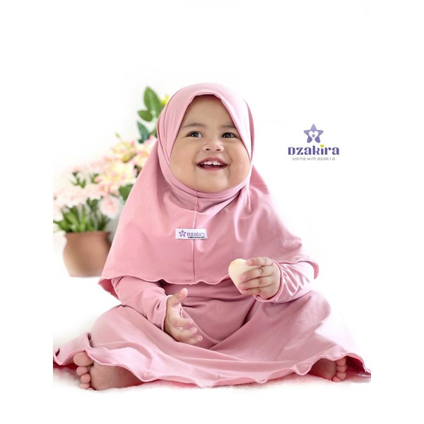 GAMIS NEWBORN SET JILBAB KIA DAILY / GAMIS BABY NEWBORN SET JILBAB