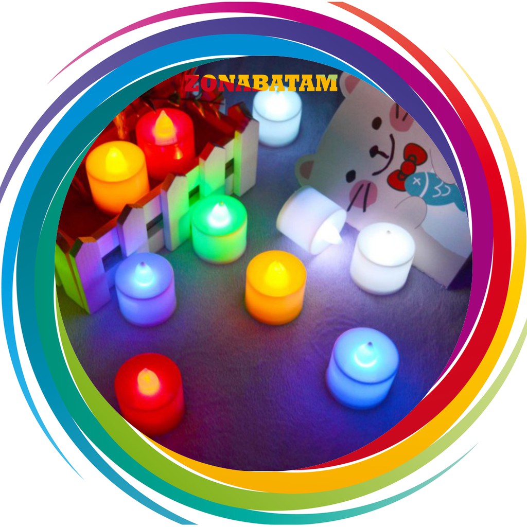 ❤️ZB❤️ E005 Lampu Lilin Elektrik Led Mini Bulat Dekorasi Hias Rumah Light Murah TumblR TUMBLER