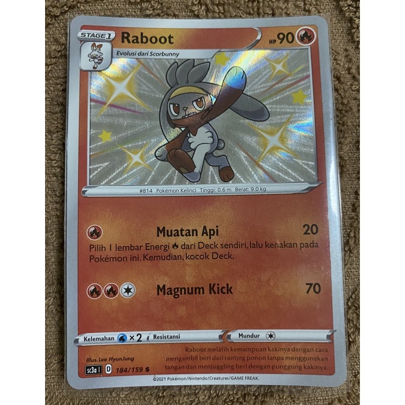 Raboot Baby Shiny Pokemon TCG Indonesia