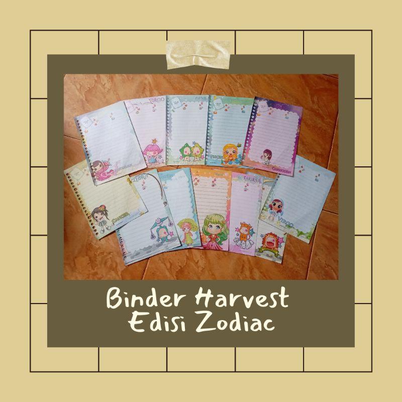 Kertas Binder Harvest Edisi Zodiak Zodiac (bekas koleksi pribadi)