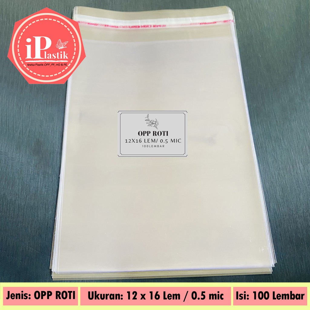 

Plastik OPP Kue Basah / Kue Bolu / Plastik Notebook 12x16 LEM TEBAL