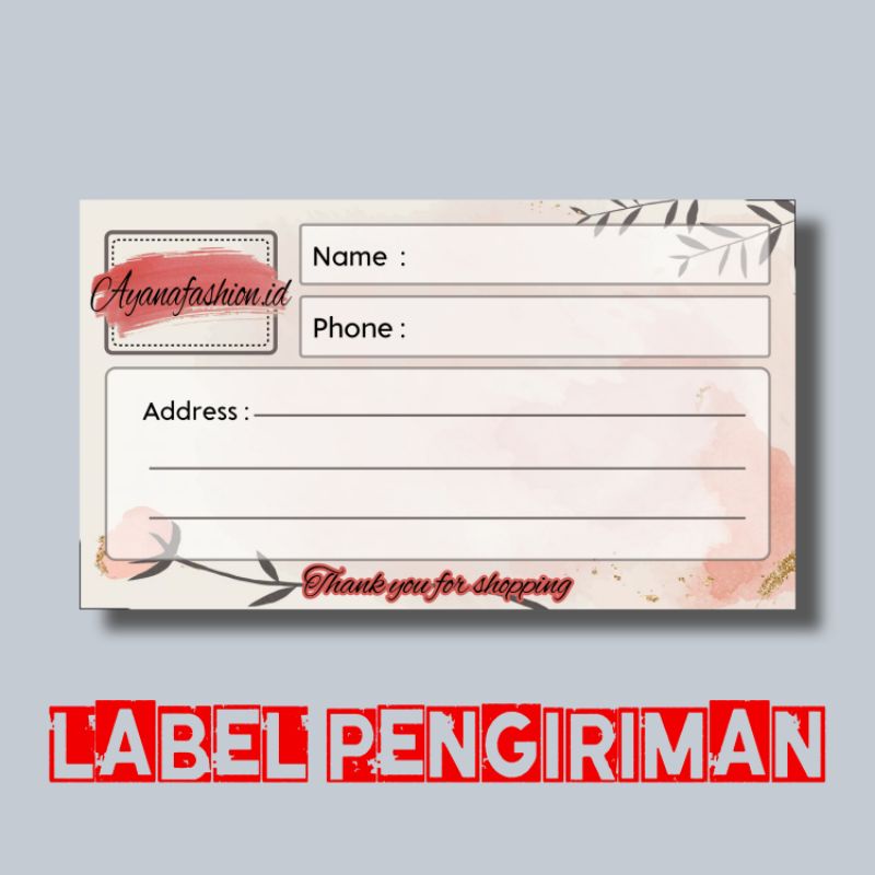 

stikerlabel pengiriman ukuran 4x7