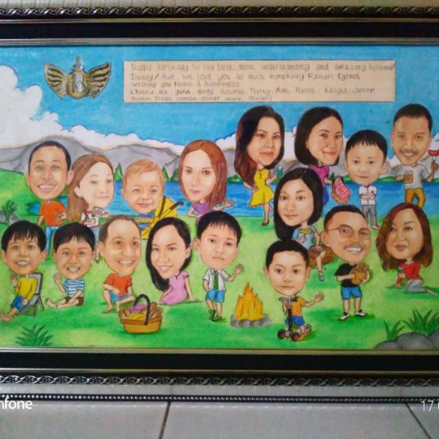 

jasa Lukis karikatur ukuran A2