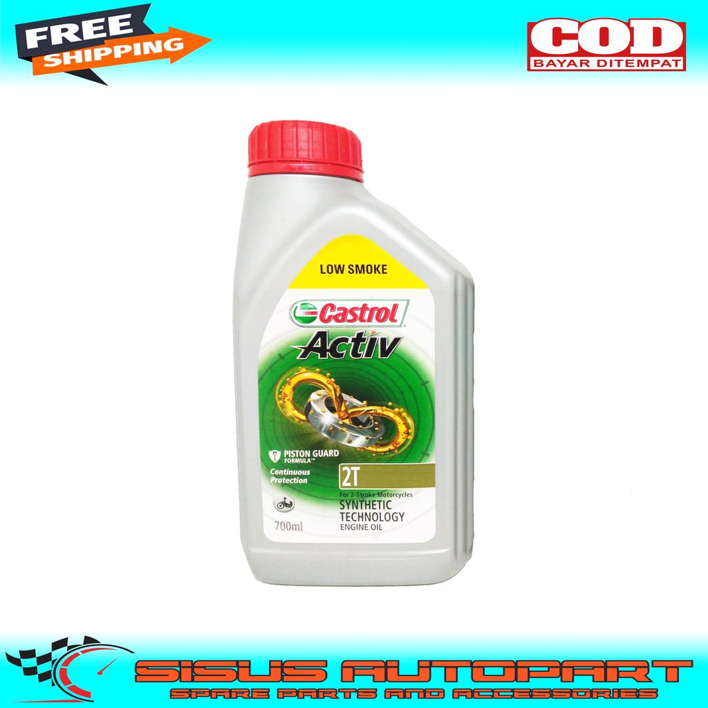 OLI SAMPING CASTROL ACTIV LOW SMOKE 2T 700ML / CASTROL ACTIV / OLI SAMPING CASTROL 0,7L