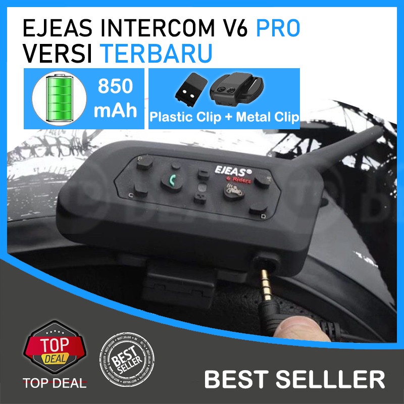 Bluetooth Intercom Helm EJEAS V6 PRO