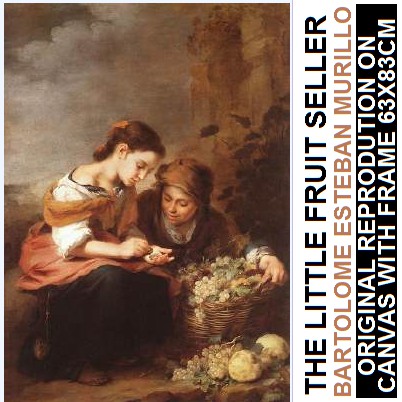 THE LITTLE FRUIT SELLER BY BARTOLOME ESTEBAN MURILLO 1670 REPRODUCTION