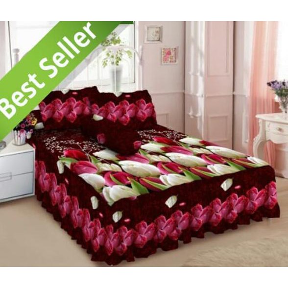 Y3Av Sprei Rumbai/ Sprei Kintakun/ Sprei Rumbai Mewah 180X200 King Pisano Ivby
