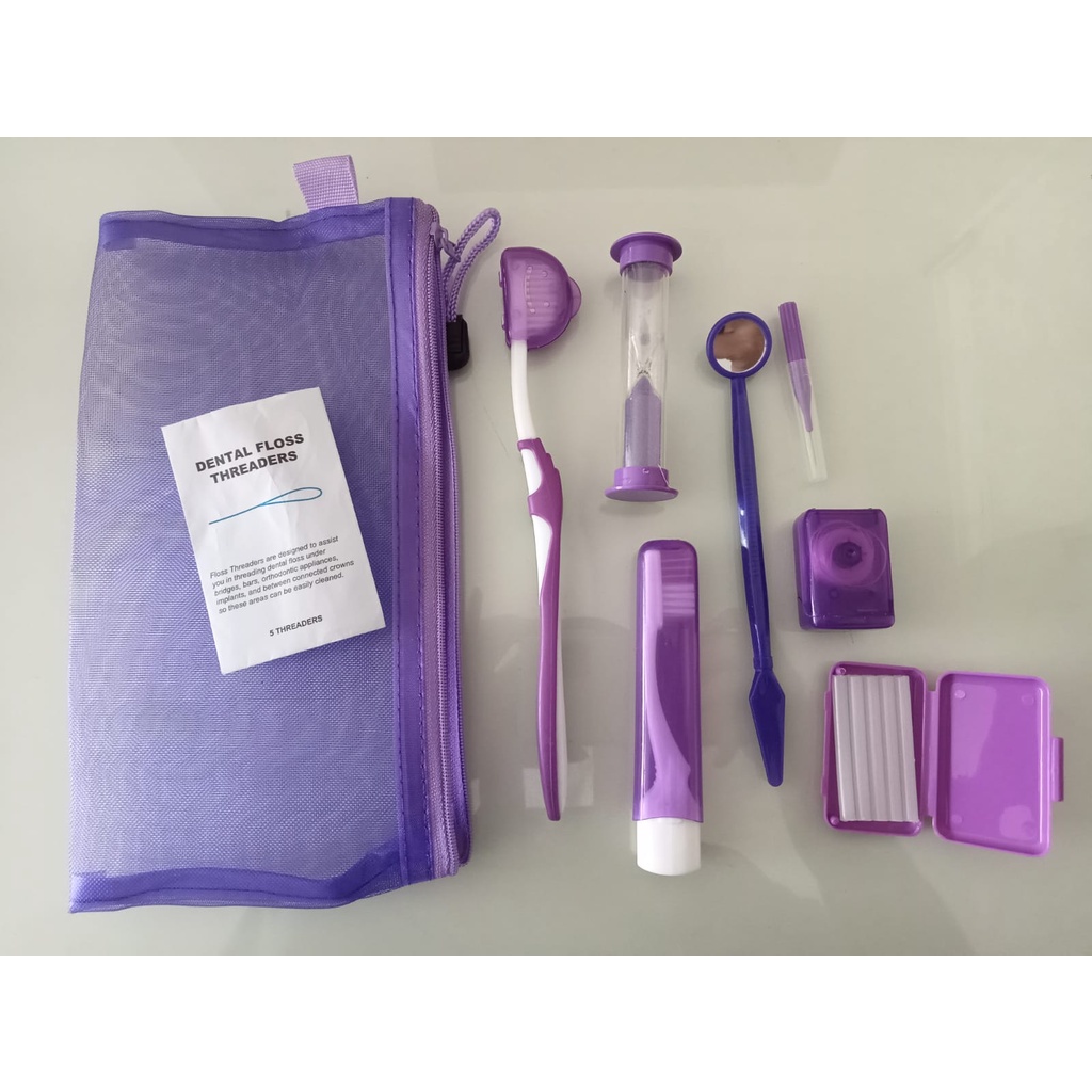 ORTHO KIT ORTHODONTIC KIT DENTAL / SIKAT BEHEL/  ORTOKIT/ CLEANING SET TRAVELING KIT ISI 8PCS