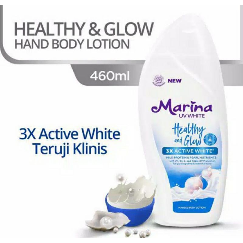 New marina hand&amp;body lotion uv white 200ml 460ml