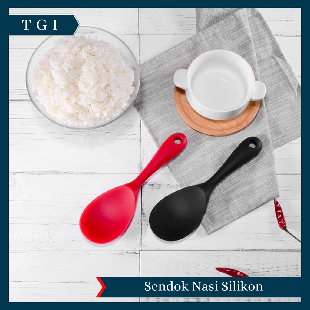 TGI - CENTONG NASI SILIKON | SENDOK NASI SILICONE TAHAN PANAS | SENDOK NASI ANTI LENGKET | RICE LADLE