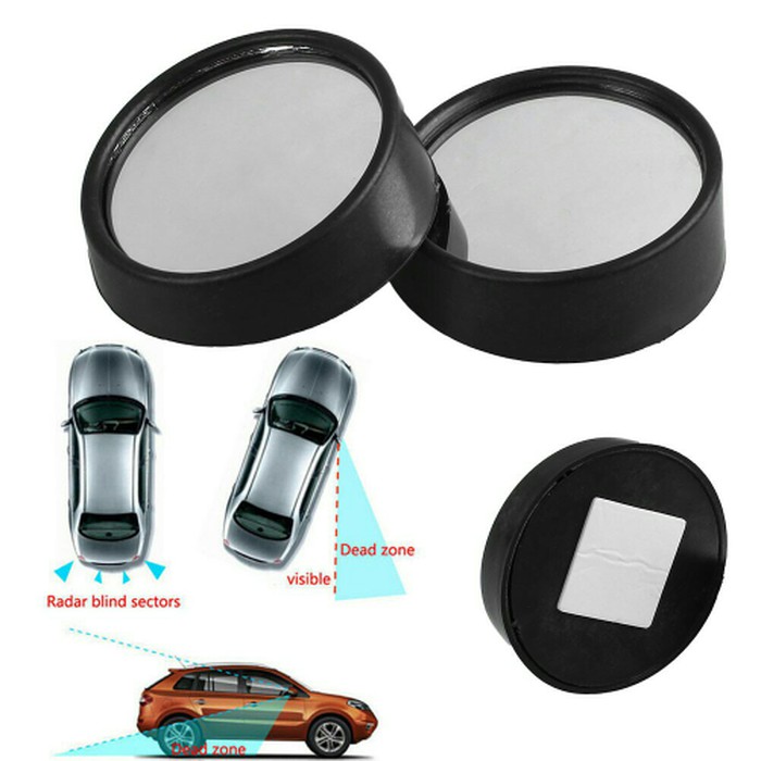 2 Pcs Spion Cermin Mobil Motor Tambahan Kaca Blind Spot Mirror  Mini Ori