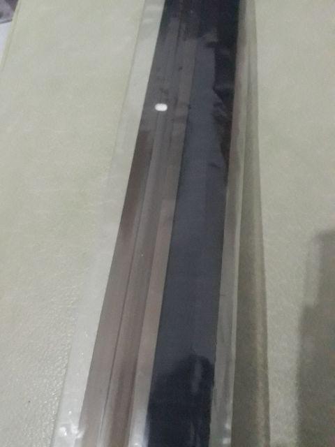 Alumunium + Double Tape Door Brush Bottom Seal / Lis Bulu Penutup Celah Lubang Bawah Pintu