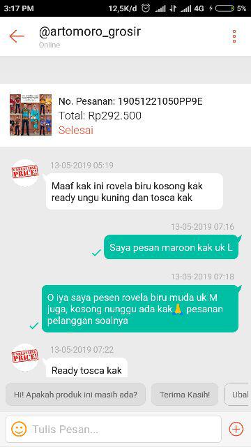 Artomoro Grosir Couple Monalisa Termurah