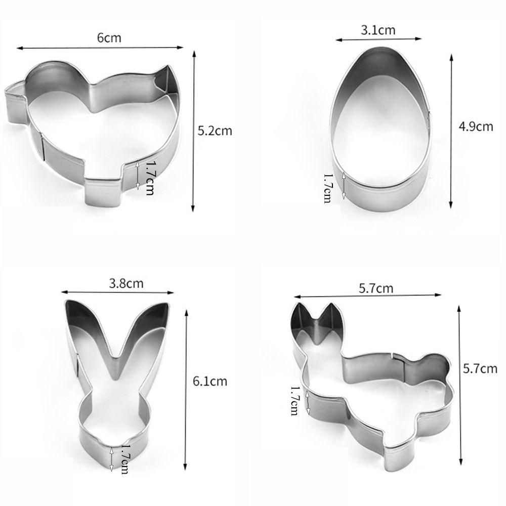 Solighter Easter Biscuit Mold Cetakan Fondant Baking &amp; Pastry Tools Cetakan Kue Kering Rabbit Chick Cookies Cutter