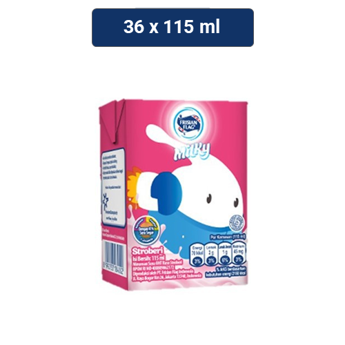Promo Harga Frisian Flag Susu UHT Milky Zuzhu Zazha Strawberry per 6 tpk 115 ml - Shopee