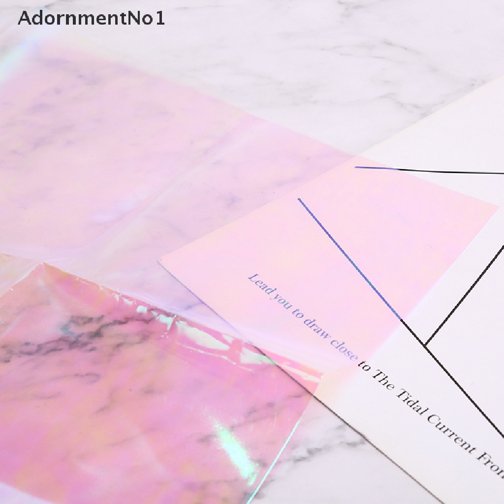 (AdornmentNo1) Kertas Film Epoxy Resin Efek Laser Iridescent Untuk Membuat Perhiasan DIY