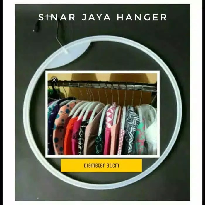 Hanger Bulat Lingkaran Gantungan Display Hijab Jilbab Khimar Bergo/lusin