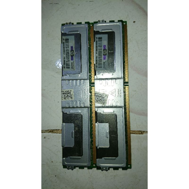 jual borongan 2pcs ram server ddr2-pc5300f bekas 1GB total 2GB(2pcs) merek hp garansi 1 minggu