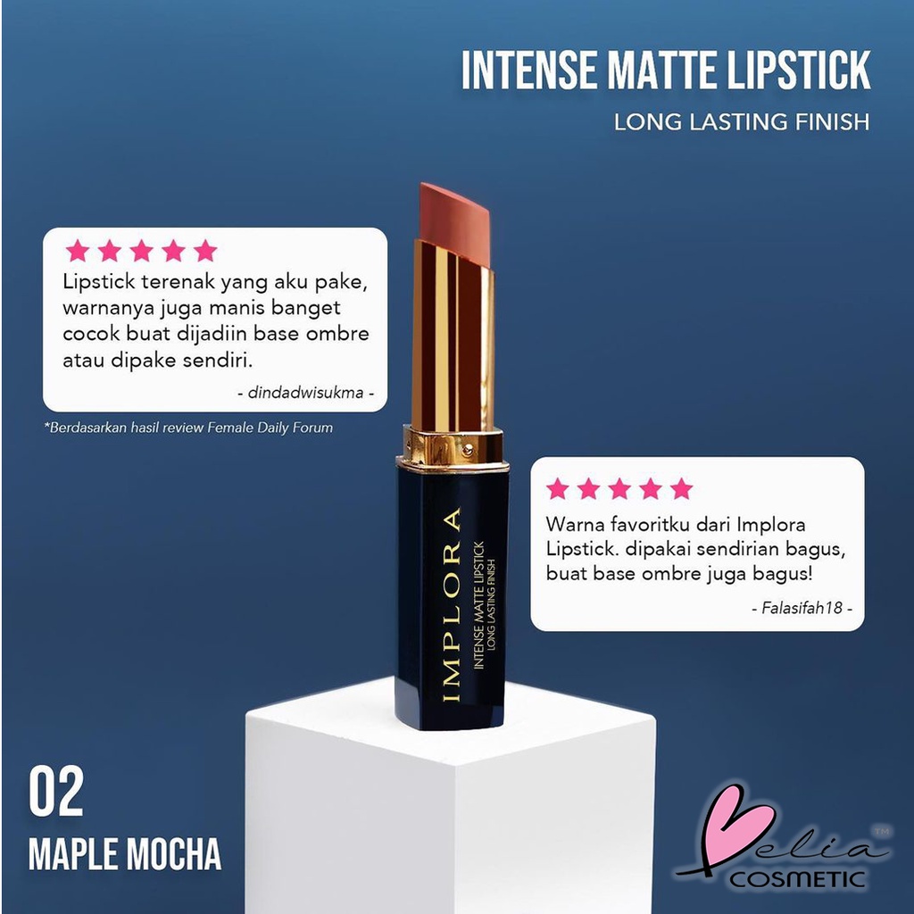 ❤ BELIA ❤ Implora (✔️BPOM) Intense Matte Lipstick Long Lasting Finish | lipstik mate implora