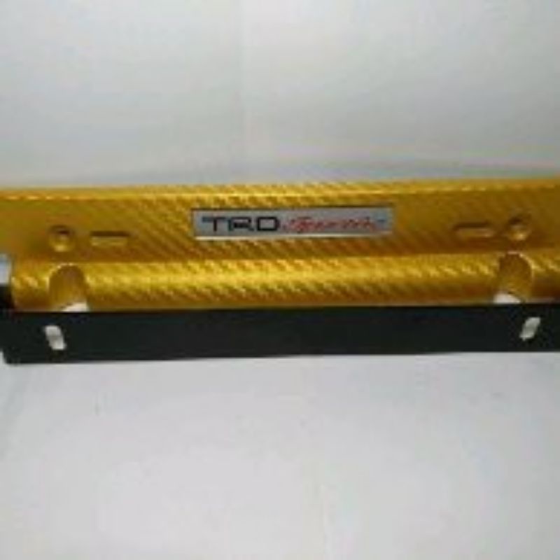 Dudukan / Tatakan Plat Nomor Mobil JDM Carbon Warna Merah Silver Biru