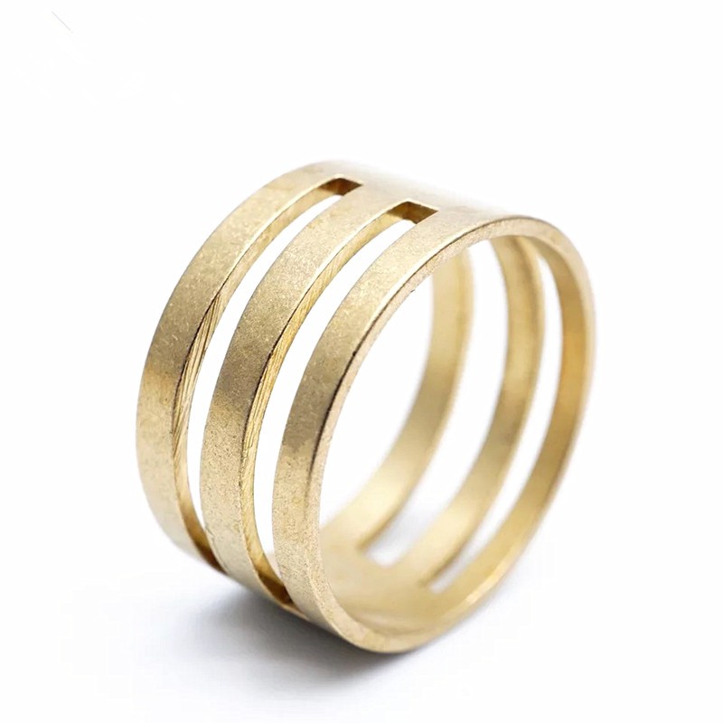 HANDMADE Cincin Model Terbuka Bahan Tembaga Ukuran 17/19mm Untuk Membuat Perhiasan Diy