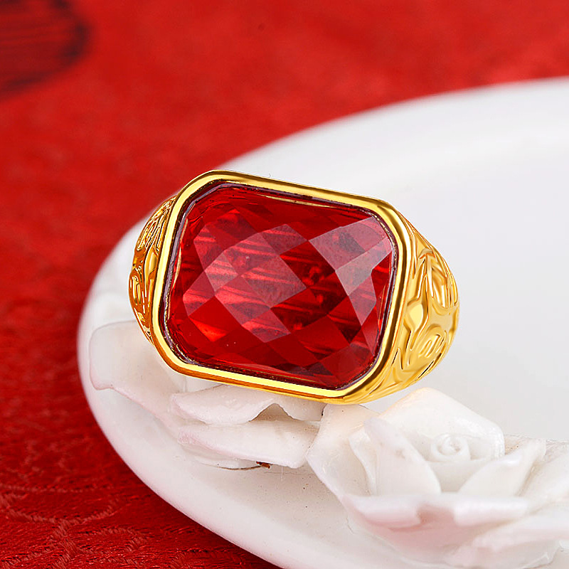 Cincin Emas Asli Kadar 375 Model Terbuka Dapat Disesuaikan Gaya Vintage Untuk Pria