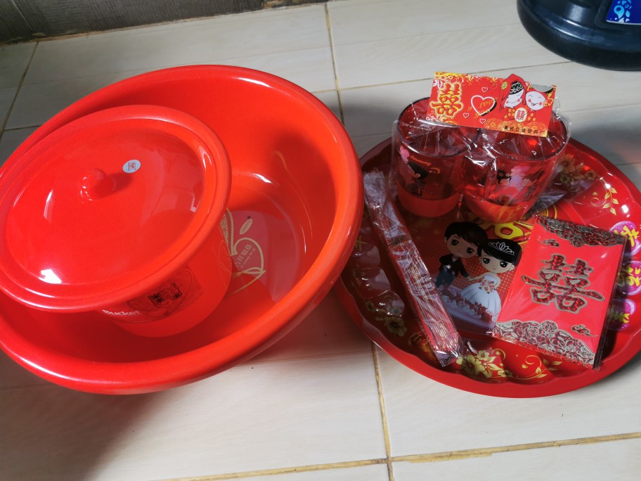 Baskom Plastik Tebal Chinese Wedding / Perlengkapan Sangjit (2305020)