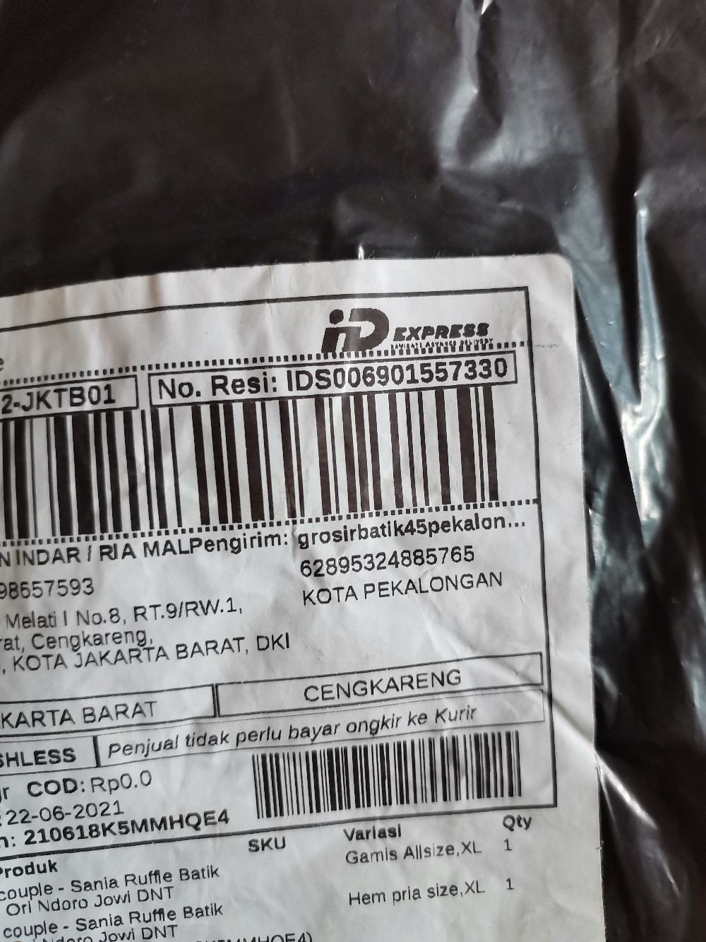 Maura Couple - Sania Ruffle Batik Couple Ori Ndoro Jowi Dnt