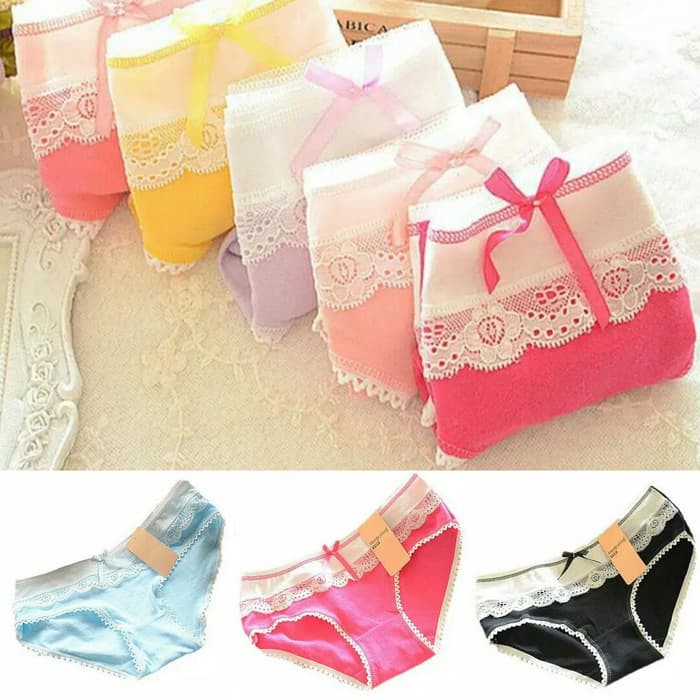 ready celana dalam wanita renda import 100 katun