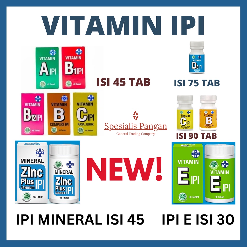 Vitamin IPI C A B1 B12 B COMPLEX KOMPLEKS C IPI Vitamin D MURAH TERBAIK KESEHATAN LENGKAP