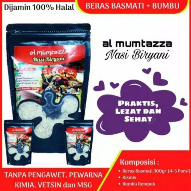 

Beras Basmati+Bumbu Arab Instant Al Mumtazza MURAH: Nasi Biryani 100% ORIGINAL.