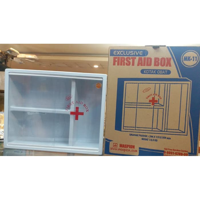 Jual KOTAK P3K MK11 EXCLUSIVE MASPION FIRST AID BOX 200X115X350MM 