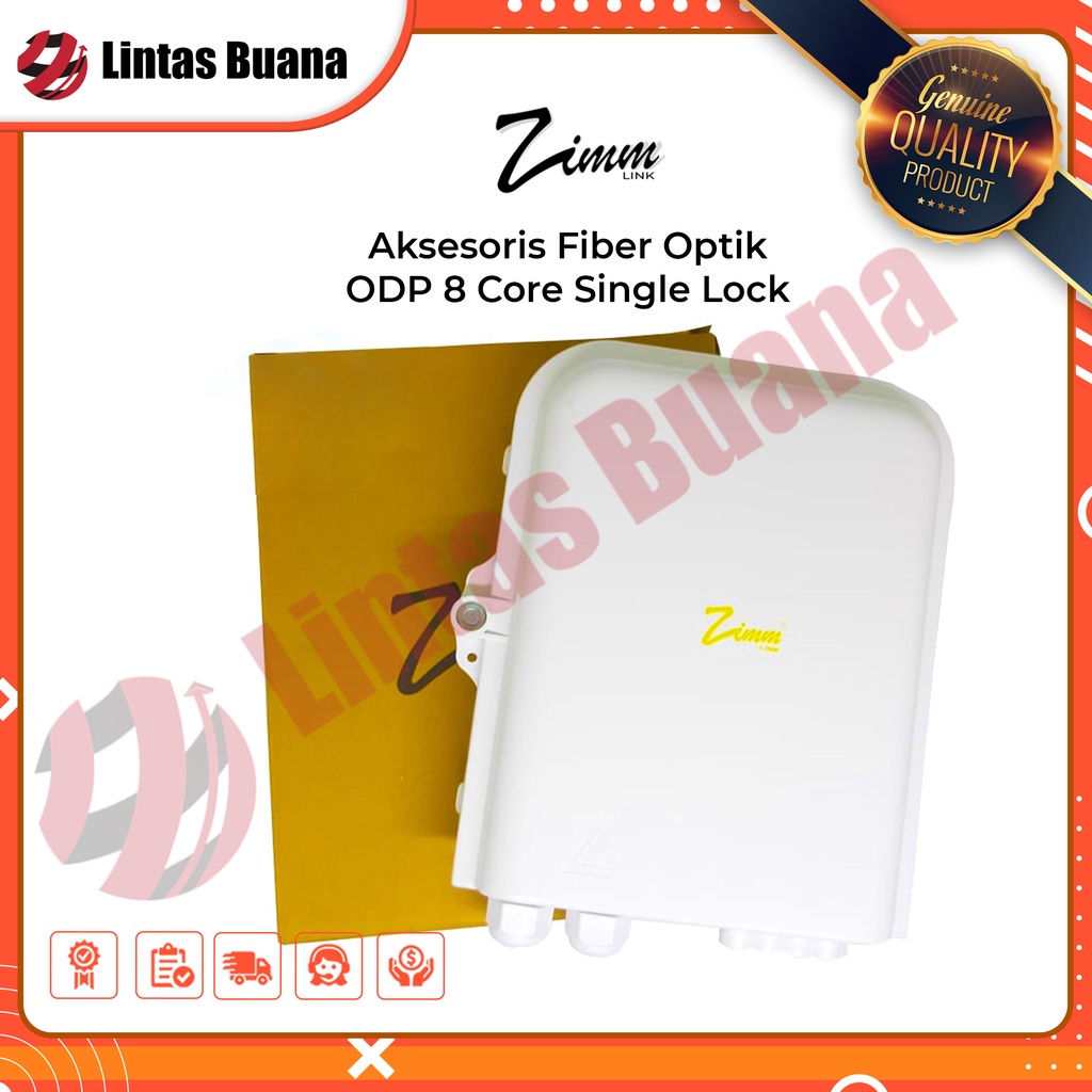 ODP 8 Core Single Lock Optical Distribution Box 8c SC FC Fiber Optik Box dengan Accesoris