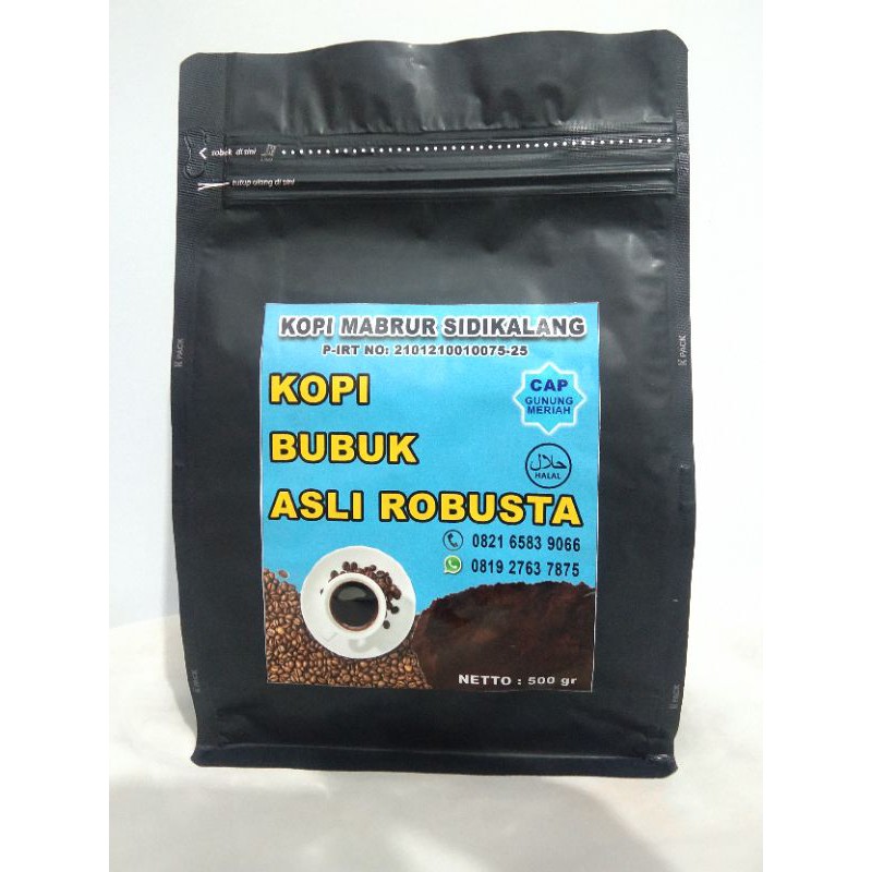 

Kopi Bubuk Asli Robusta Sidikalang 500 Gram