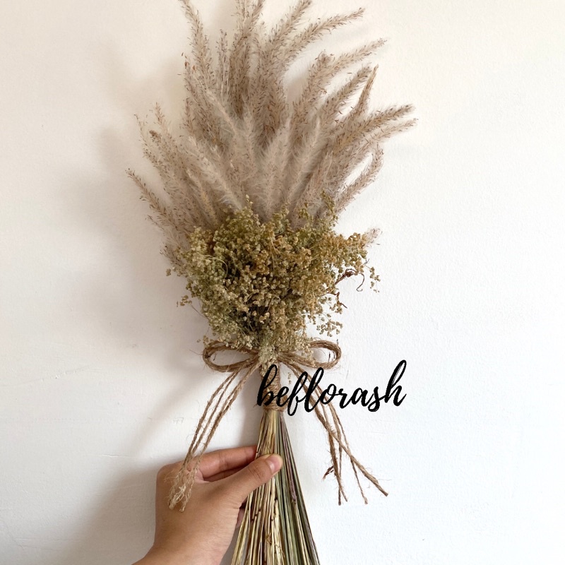 BUKET BUNGA KERING DRIED FLOWER ILALANG PAMPAS